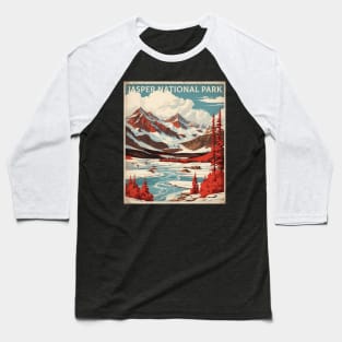 Jasper National Park Canada Vintage Poster Tourism Baseball T-Shirt